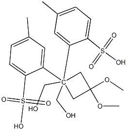 (3,3-dimethoxy-1-{[(4-methylbenzenesulfonyl)oxy]methyl}cyclobutyl)methyl 4-methylbenzene-1-sulfonate Struktur