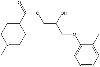 4-Piperidinecarboxylicacid, 1-methyl-, 2-hydroxy-3-(2-methylphenoxy)propyl ester Struktur