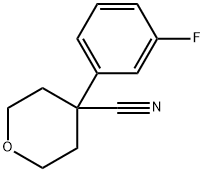 4-(3-Fluorophenyl)oxane-4-carbonitrile Struktur