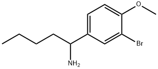 1-(3-BROMO-4-METHOXYPHENYL)PENTYLAMINE Struktur