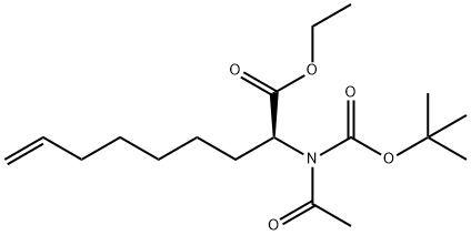 ethyl (S)-2-(N-(tert-butoxycarbonyl)acetamido)non-8-enoate Struktur