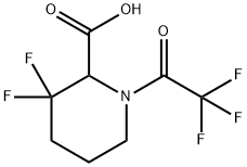 3,3-Difluoro-1-(Trifluoroacetyl)Piperidine-2-Carboxylic Acid Struktur