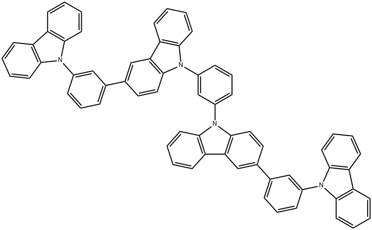 3-(3-(9H-Carbazol-9-yl)phenyl)-9-(3-(3-(3-(9H-carbazol-9-yl)phenyl)-9H-carbazol-9-yl)phenyl)-9H-carbazole Struktur