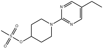 1-(5-ethylpyrimidin-2-yl)piperidin-4-yl methanesulfonate Struktur