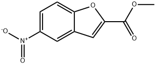 2-Benzofurancarboxylic acid, 5-nitro-, methyl ester Struktur