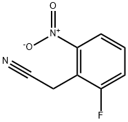 6-fluoro-2-nitrophenylacetonotrile Struktur