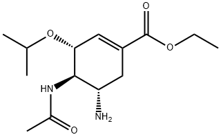 (3R,4R,5S)-ethyl 4-acetamido-5-amino-3-isopropoxycyclohex-1-enecarboxylate Struktur