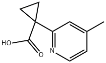 1-(4-Methylpyridin-2-yl)cyclopropane-1-carboxylic acid Struktur