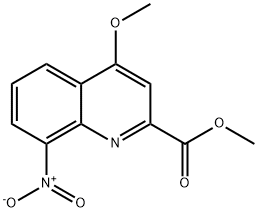 4-Methoxy-8-nitro-quinoline-2-carboxylic acid methyl ester Struktur