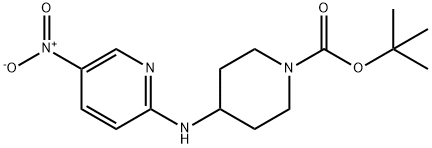 tert-Butyl 4-(5-nitropyridine-2-ylamino)piperidine-1-carboxylate Struktur