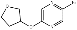 2-BROMO-5-(TETRAHYDRO-FURAN-3-YLOXY)PYRAZINE Struktur