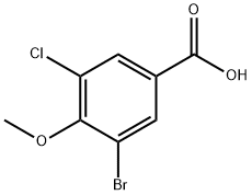 3-bromo-5-chloro-4-methoxybenzoic acid Struktur