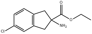 2-Amino-5-chloro-indan-2-carboxylic acid ethyl ester Struktur