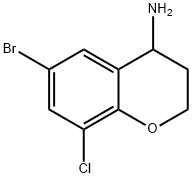 6-BROMO-8-CHLORO-3,4-DIHYDRO-2H-1-BENZOPYRAN-4-AMINE Struktur