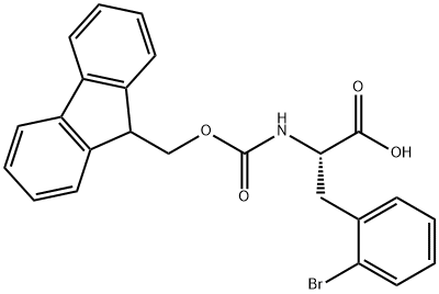 2-bromo-N-[(9H-fluoren-9-ylmethoxy)carbonyl]- Phenylalanine Struktur