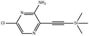 6-Chloro-3-((trimethylsilyl)ethynyl)pyrazin-2-amine Struktur