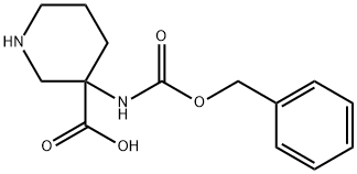 3-CBZ-AMINO-PIPERIDINE-3-CARBOXYLIC ACID Struktur