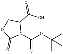 N-Boc-RS-2-Oxo-4-oxazolidinecarboxylic acid Struktur