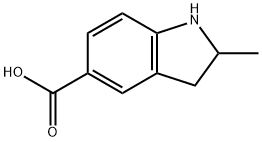 2-Methyl-2,3-dihydro-1H-indole-5-carboxylic acid Struktur