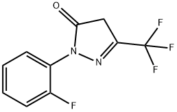 1-(2-fluorophenyl)-3-(trifluoromethyl)-1H-pyrazol-5(4H)-one Struktur