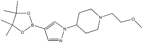 1-(2-Methoxyethyl)-4-(4-(4,4,5,5-tetramethyl-1,3,2-dioxaborolan-2-yl)-1H-pyrazol-1-yl)piperidine Struktur