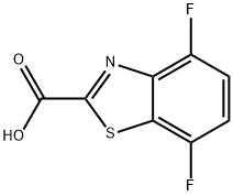 4,7-difluoro-1,3-benzothiazole-2-carboxylic acid Struktur