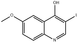 3-Iodo-6-methoxy-quinolin-4-ol Struktur