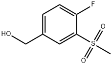 4-Fluoro-3-(methylsulfonyl)benzenemethanol Struktur