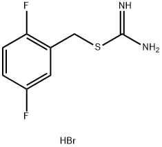 {[(2,5-difluorophenyl)methyl]sulfanyl}methanimidamide hydrobromide Struktur