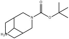 9-Amino-3-aza-bicyclo[3.3.1]nonane-3-carboxylic acid tert-butyl ester Struktur