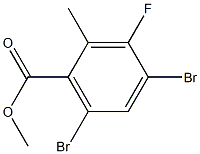 methyl 4,6-dibromo-3-fluoro-2-methylbenzoate Struktur