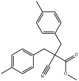 METHYL 2-CYANO-2-(4-METHYLBENZYL)-3-P-TOLYLPROPANOATE Struktur