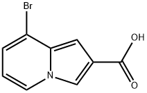 8-Bromo-indolizine-2-carboxylic acid Struktur