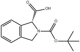 (R)-2-(tert-butoxycarbonyl)isoindoline-1-carboxylic acid Struktur