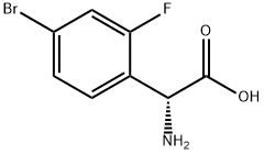 (2R)-2-AMINO-2-(4-BROMO-2-FLUOROPHENYL)ACETIC ACID Struktur