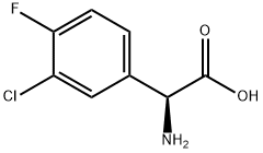 (2S)-2-AMINO-2-(3-CHLORO-4-FLUOROPHENYL)ACETIC ACID Struktur