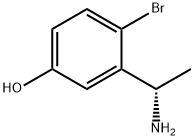 3-((1S)-1-AMINOETHYL)-4-BROMOPHENOL Struktur