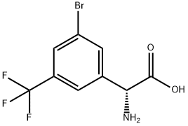 (2R)-2-AMINO-2-[5-BROMO-3-(TRIFLUOROMETHYL)PHENYL]ACETIC ACID Struktur