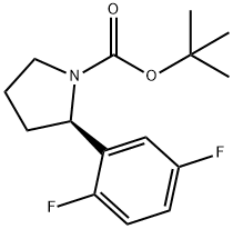 (R)-tert-butyl 2-(2,5-difluorophenyl)pyrrolidine-1-carboxylate Struktur