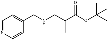 tert-butyl 2-methyl-3-{[(pyridin-4-yl)methyl]amino}propanoate Struktur