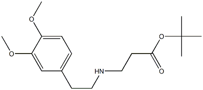 tert-butyl 3-{[2-(3,4-dimethoxyphenyl)ethyl]amino}propanoate Struktur