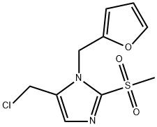 5-(chloromethyl)-1-[(furan-2-yl)methyl]-2-methanesulfonyl-1H-imidazole Struktur