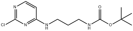 tert-butyl (3-((2-chloropyrimidin-4-yl)amino)propyl)carbamate Struktur