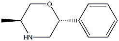 (2R,5S)-5-methyl-2-phenylmorpholine Struktur