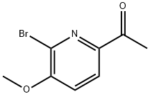 1-(6-Bromo-5-methoxy-pyridin-2-yl)-ethanone Struktur