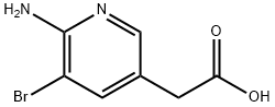 2-(6-amino-5-bromopyridin-3-yl)acetic acid Struktur