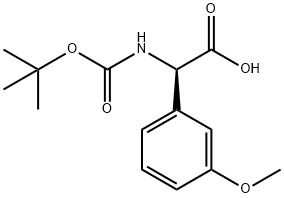 Boc-(R)-2-amino-2-(3-methoxyphenyl)acetic acid Struktur