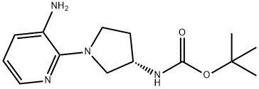 (S)-tert-Butyl 1-(3-aminopyridin-2-yl)pyrrolidin-3-ylcarbamate Struktur