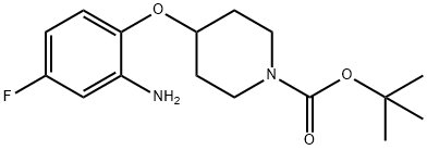 tert-Butyl 4-(2-amino-4-fluorophenoxy)piperidine-1-carboxylate Struktur