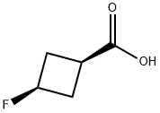 cis-3-fluorocyclobutane-1-carboxylic acid Struktur